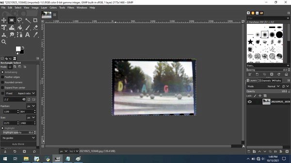Preview Film Negatif (berwarna) dengan GIMP